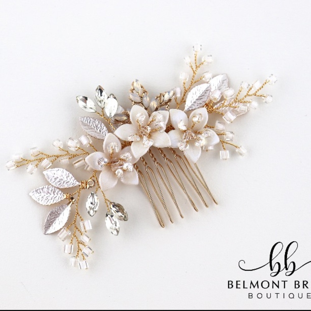 NWT Belmont Bridal Gold Wedding Hair Comb